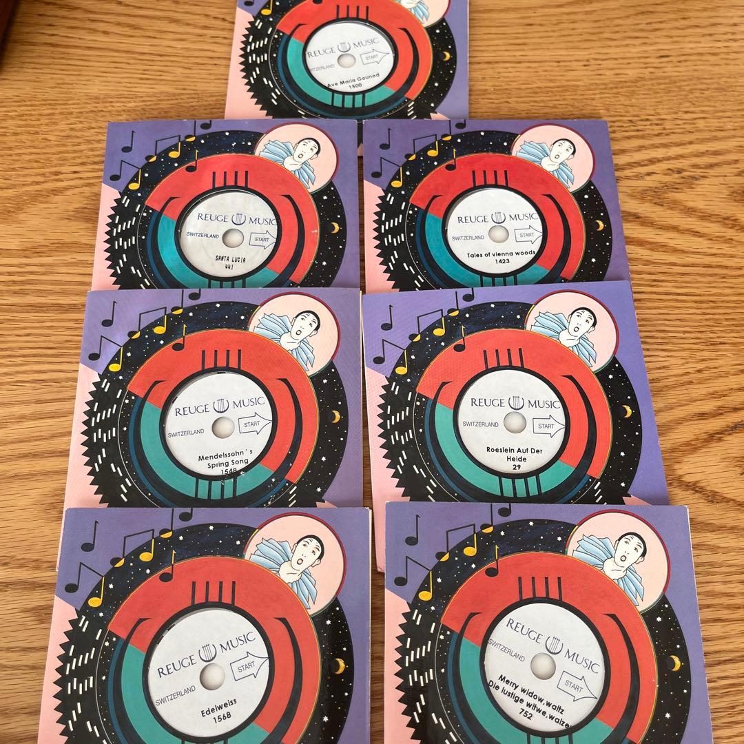 【貴重】REUGE MUSIC ディスクオルゴール 音楽ディスク14枚付き