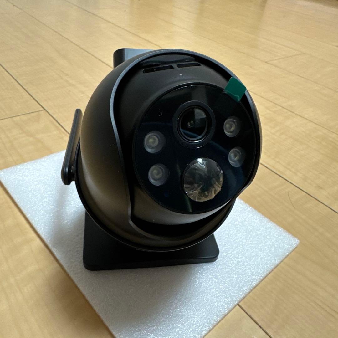 黒色 360度回転 防犯カメラ スタンド式