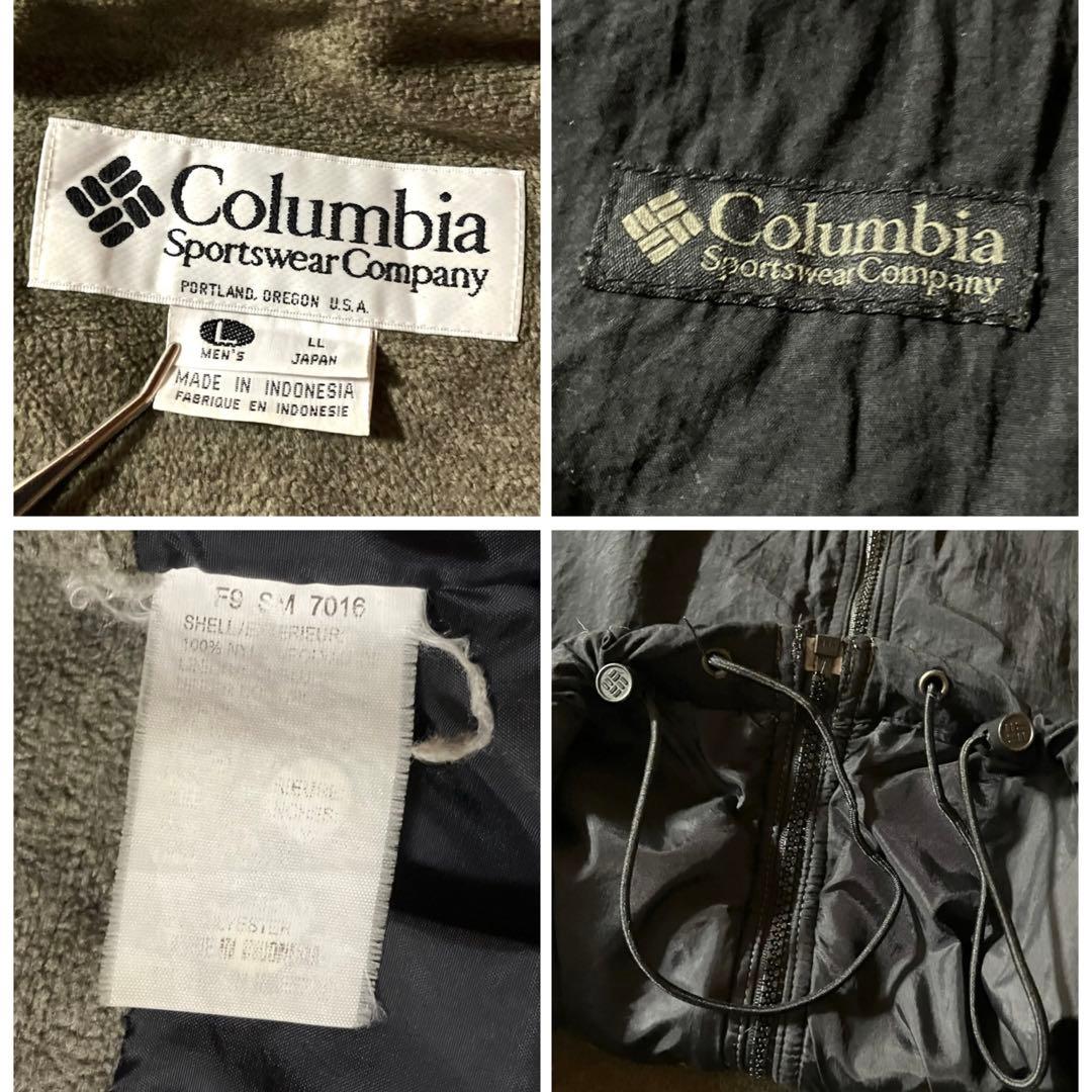 Columbiaウォームアップジャケット裏フリースファラマスパーカー黒ブラックL