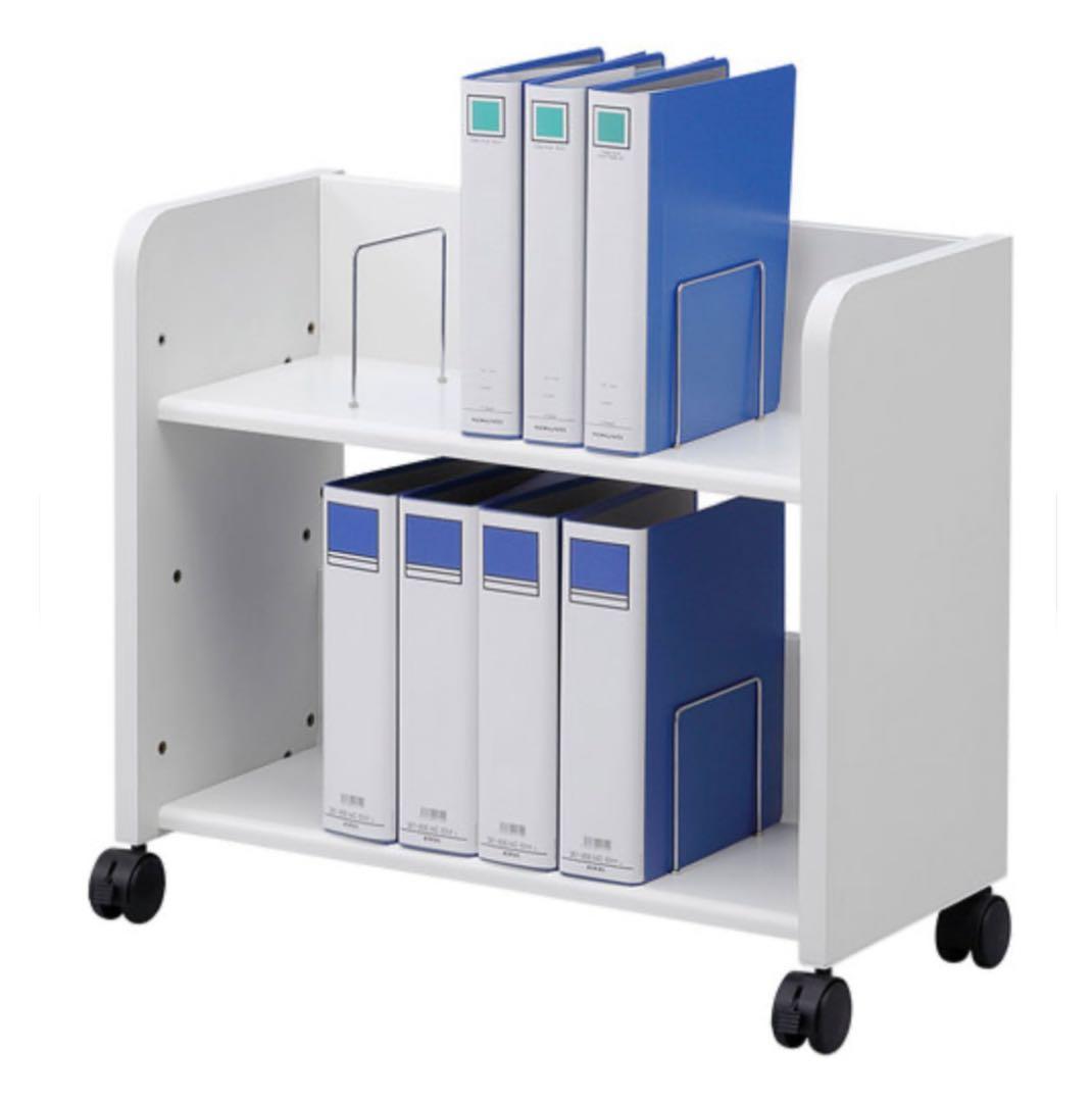 レア商品　サンワサプライ 高耐荷重ファイルワゴン組立式　ホワイト　オフィス収納