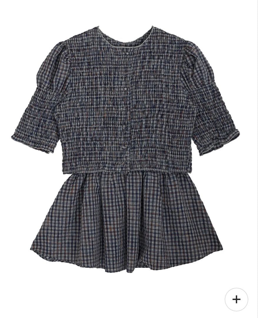 トップス MEDI BUSTIER SET SHIRRING SHORT TOP