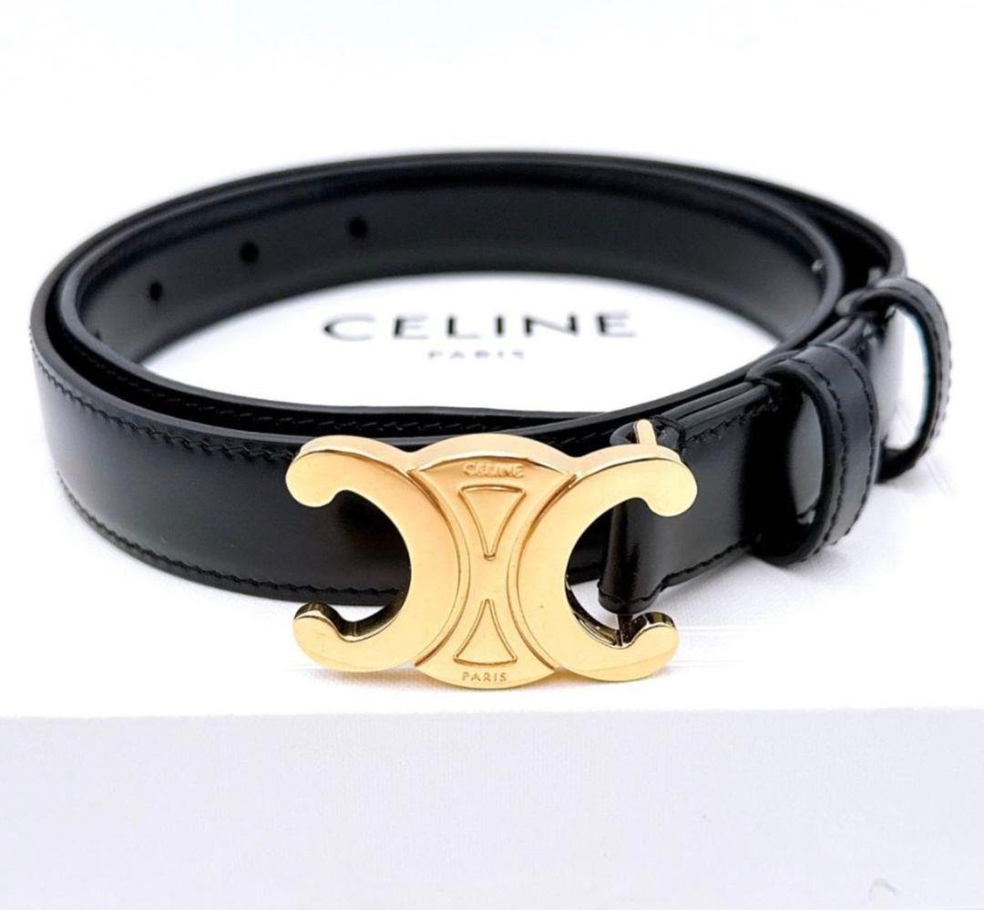 セリーヌ CELINE ベルト ブラック 75