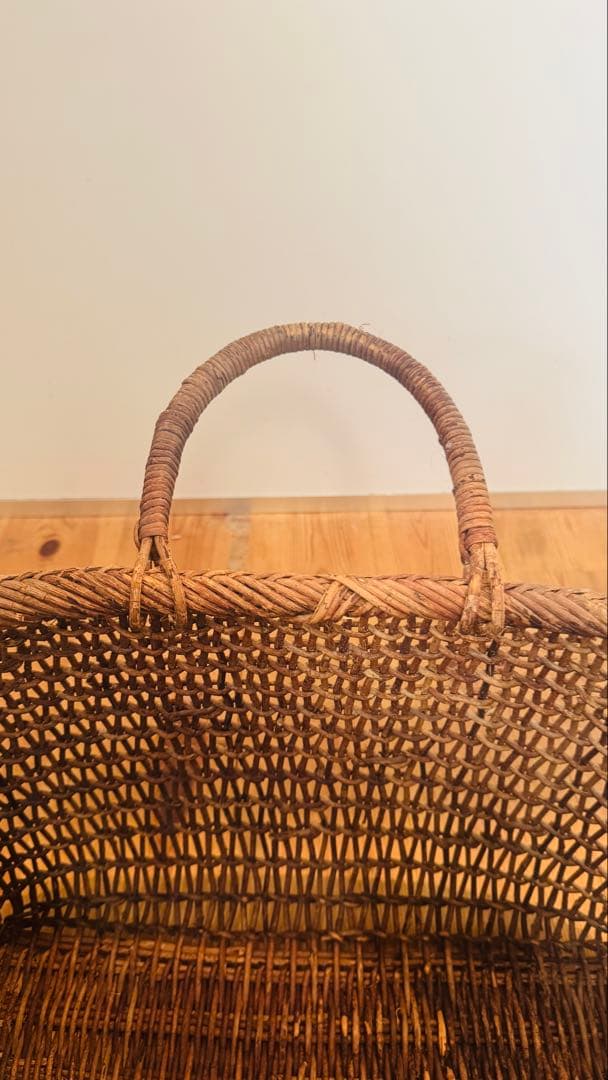 あけび籠　天然素材　国産あけび蔓　丸みのあるナチュラルバッグ　バッグ