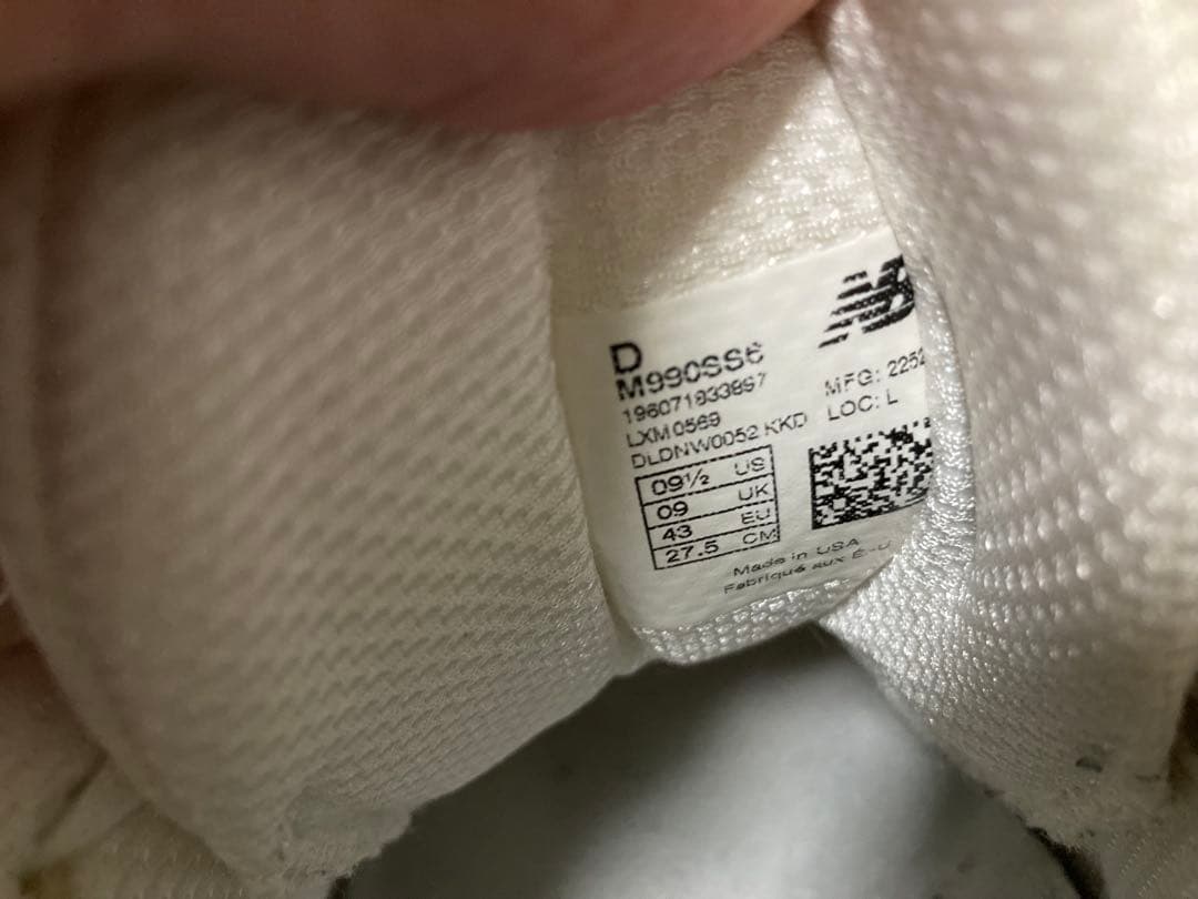newbalance 990v6 27.5センチ　9.5