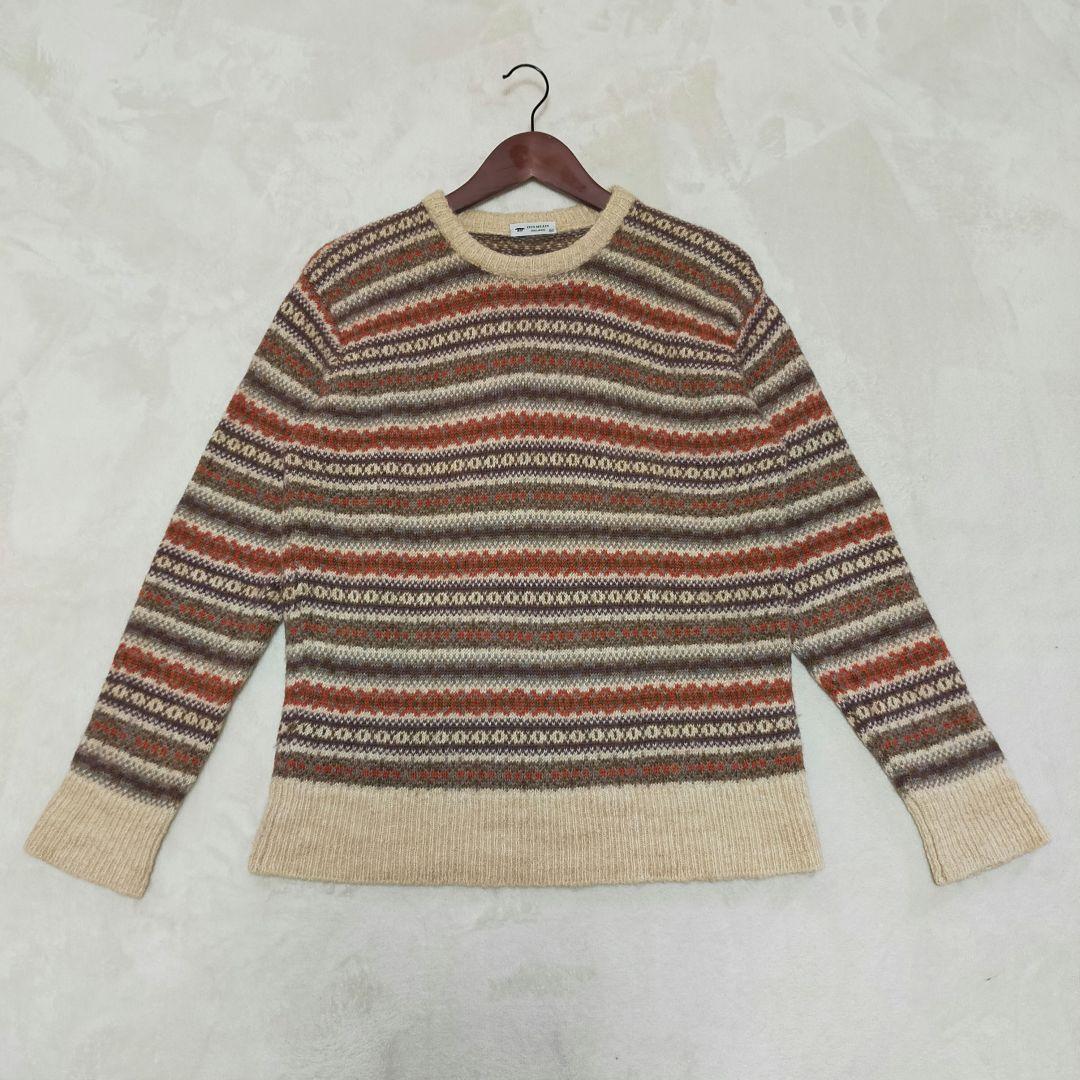 美品アイルランド製　INISMEAIN　カシミヤアルパカ　フェアアイル柄　ニット