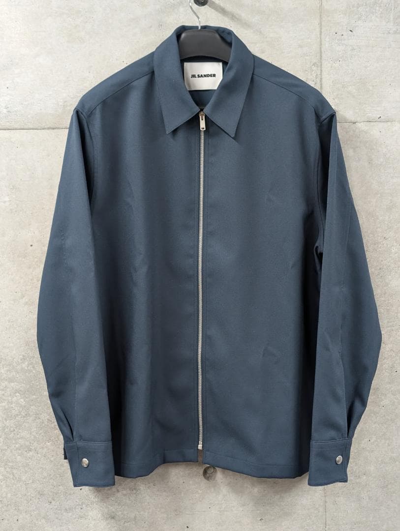 JIL SANDER ジルサンダー ジップアップ シャツジャケット ネイビー