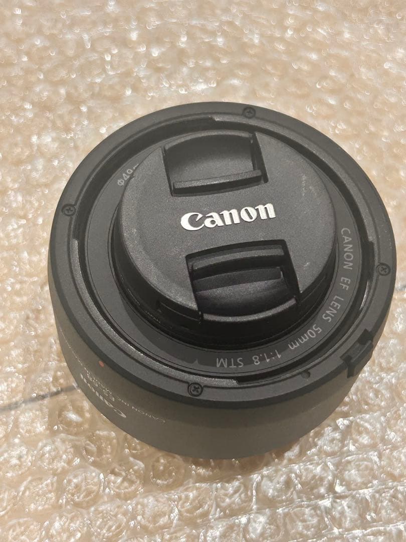 Canon EF 50mm F1.8 STM フード付き ESー68 レンズ