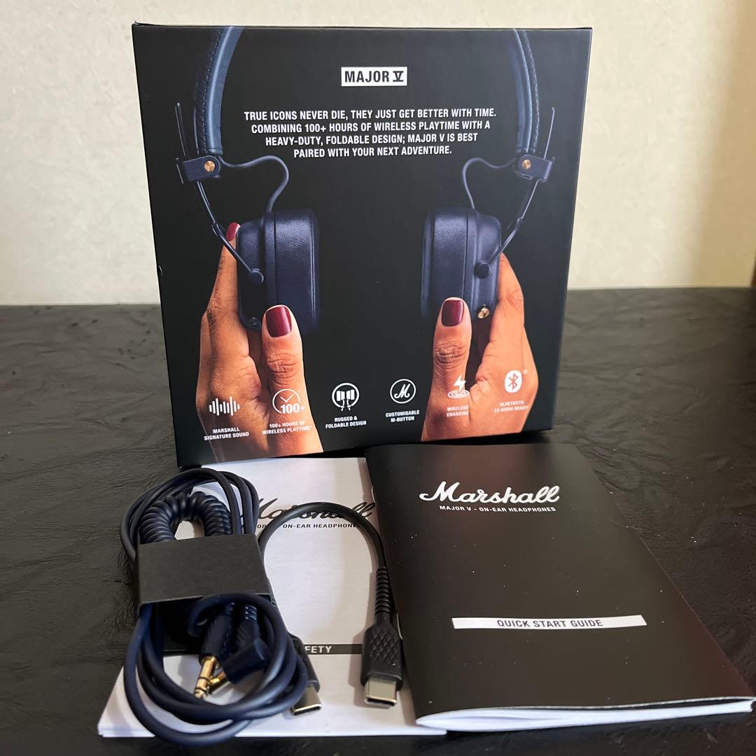 Marshall MajorⅤ ヘッドホン　ネイビー　メジャー5 ほぼ新品　完品