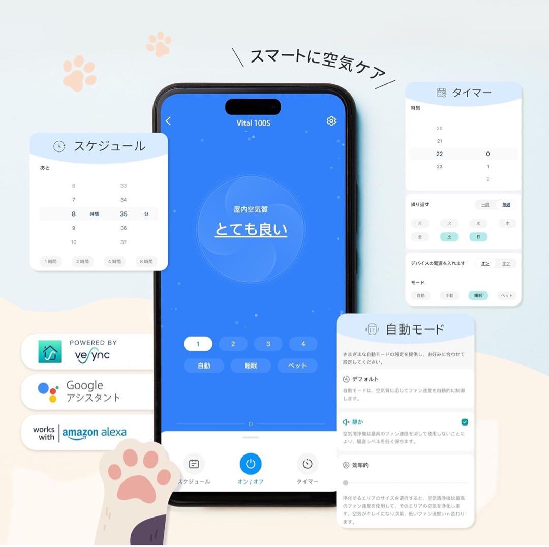 Levoit(レボイト) 空気清浄機 ハイグレード Vital100S 21畳0