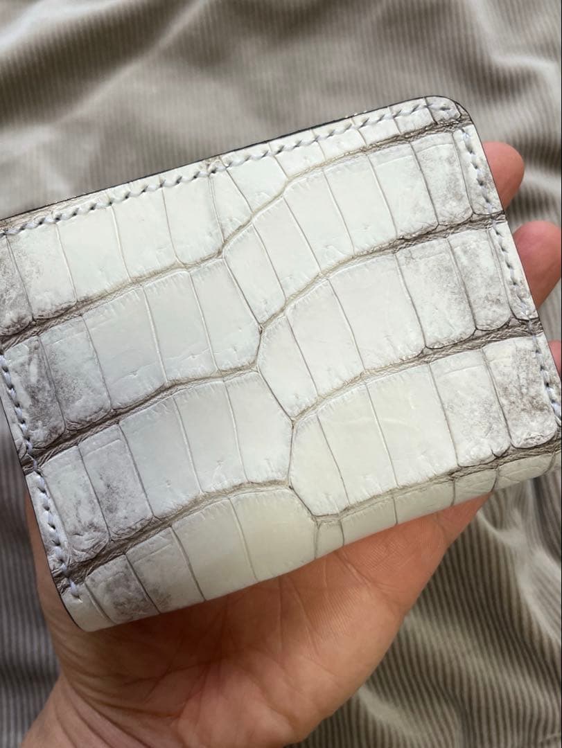 激安激珍！　クロコダイル　ポロサス ヒマラヤ　コンパクトファスナー財布　手縫い