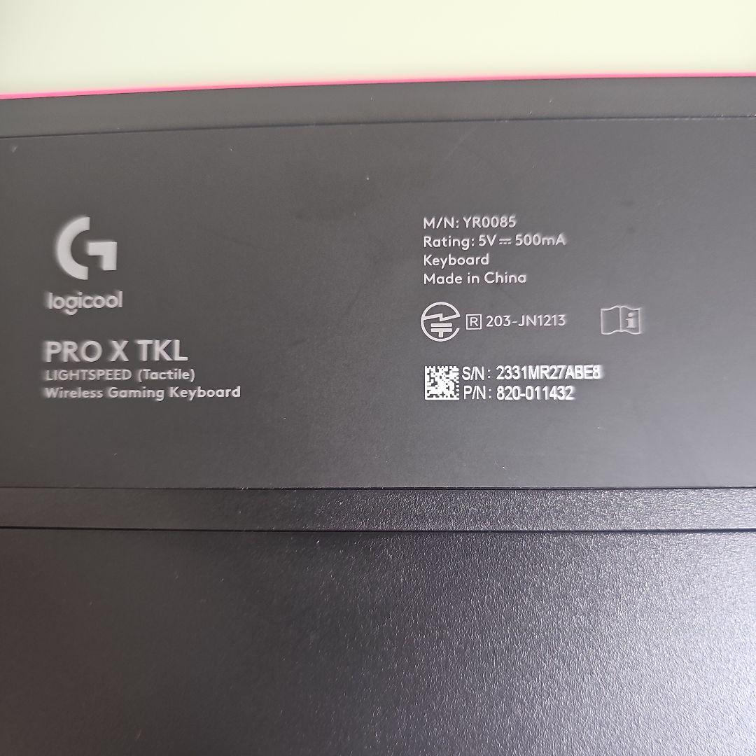 Logicool G PRO X TKL テンキーレス タクタイル マゼンタ