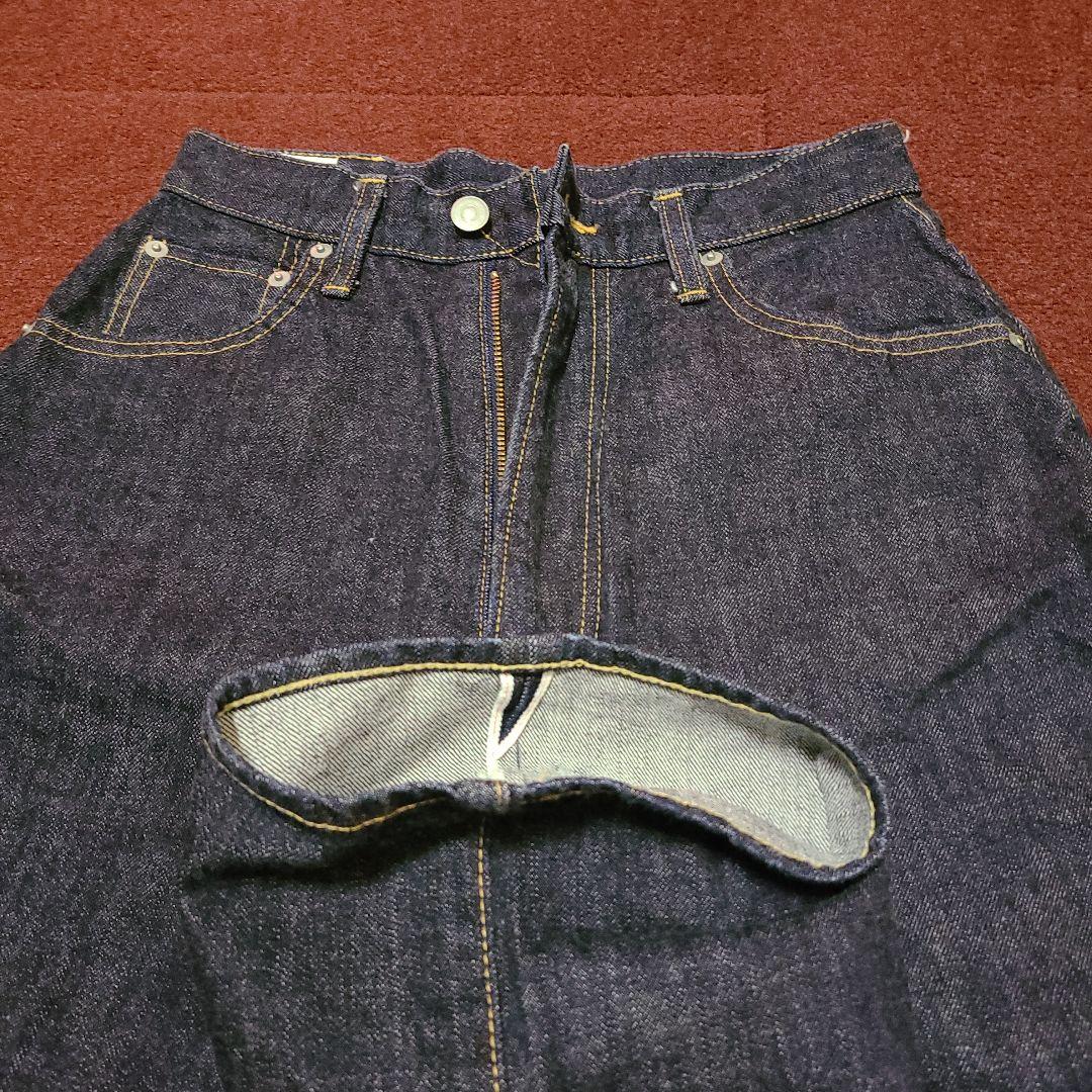 濃紺美品アナトミカジッパーフライセルビッジ隠しリベットw27