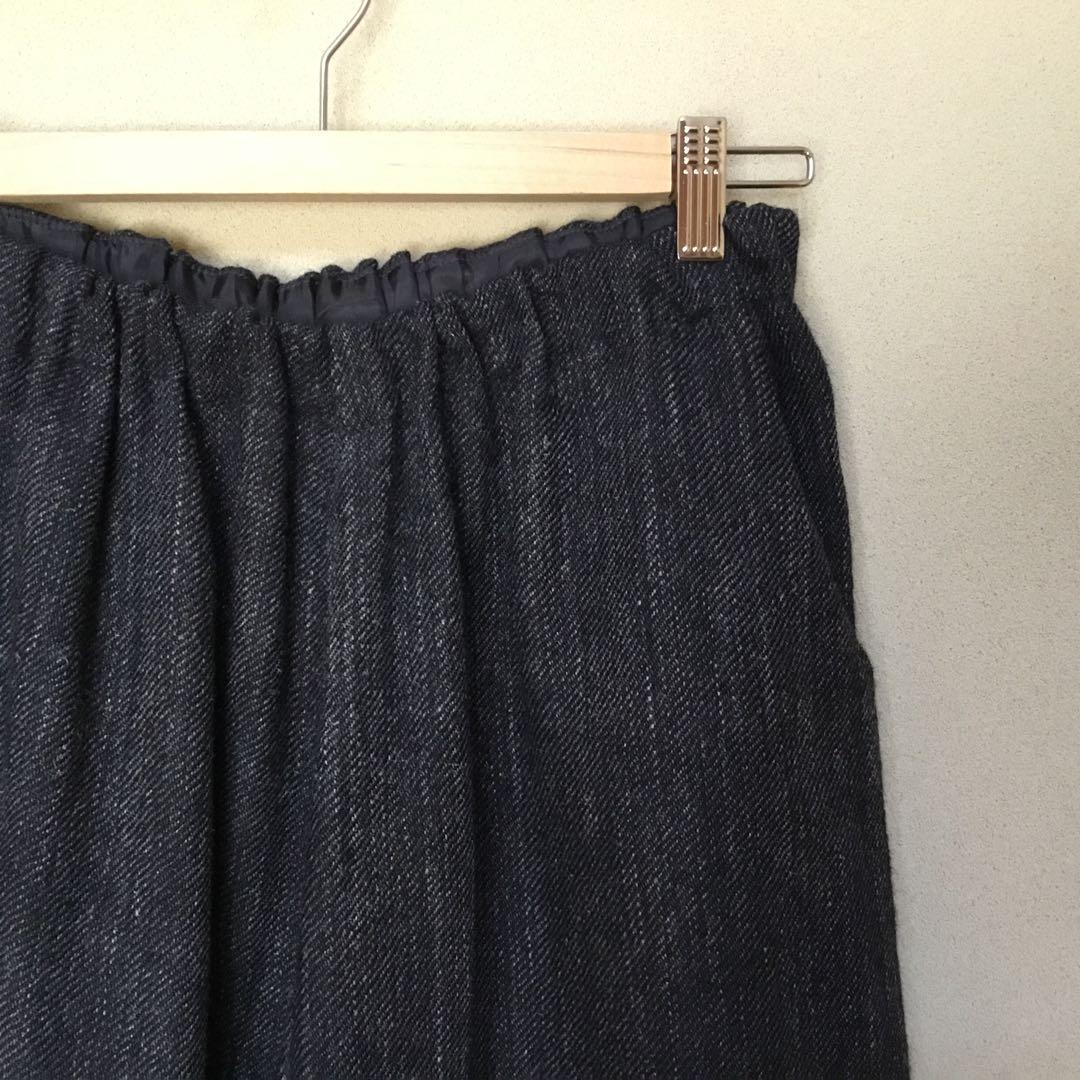 中川政七商店　ウール麻ツイード　ロングキュロット