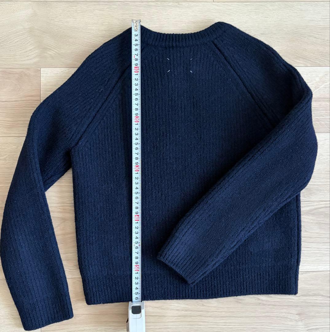 Maison Margiela 厚手 ウール リブニット ネイビー S