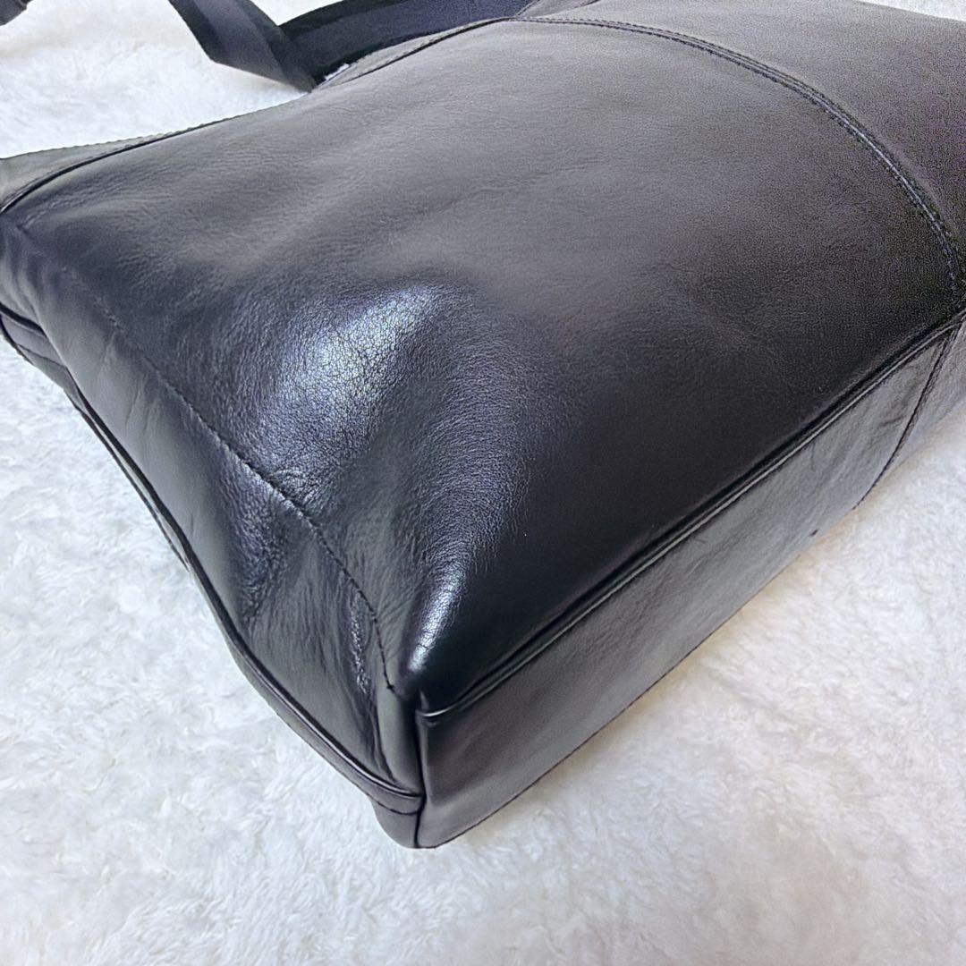 COACH オールレザー メッセンジャーバッグ フラップ メンズ ブラック