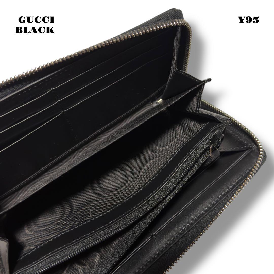 ★限定出品★ GUCCI グッチ ラウンド ジップ ウォレット 長財布 ブラック