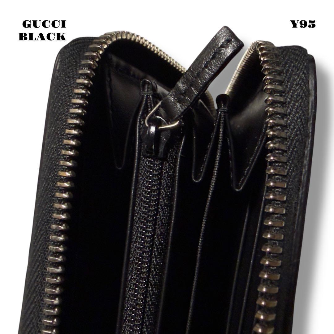 ★限定出品★ GUCCI グッチ ラウンド ジップ ウォレット 長財布 ブラック
