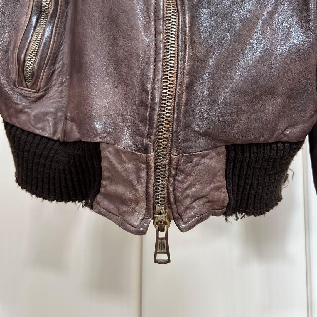 GIORGIO BRATO ビンテージ加工 ラムレザージャケット 48