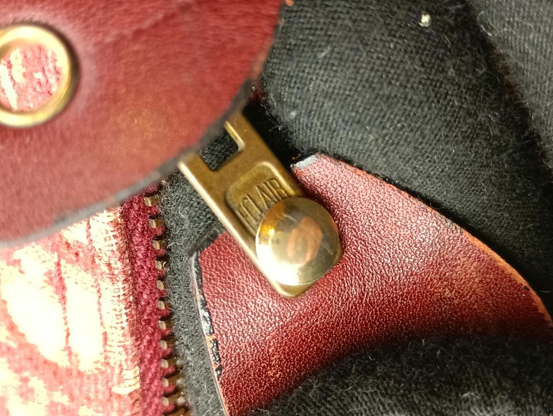 ディオール　トロッター　ボストンバッグ　赤　ヴィンテージ　ECLAIR