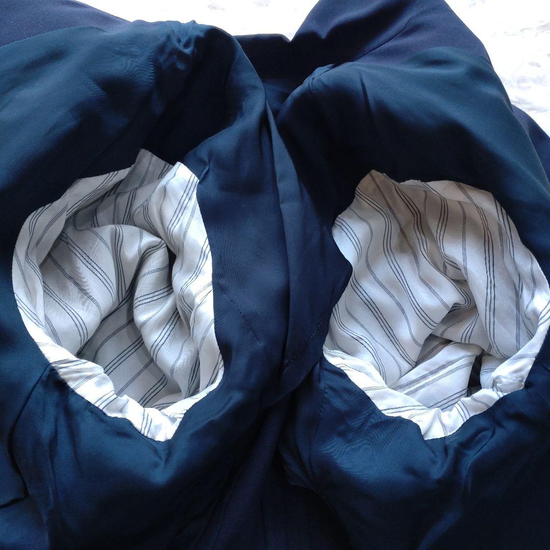 【大きいサイズ】Theory パンツスーツ セットアップ ネイビー ウール