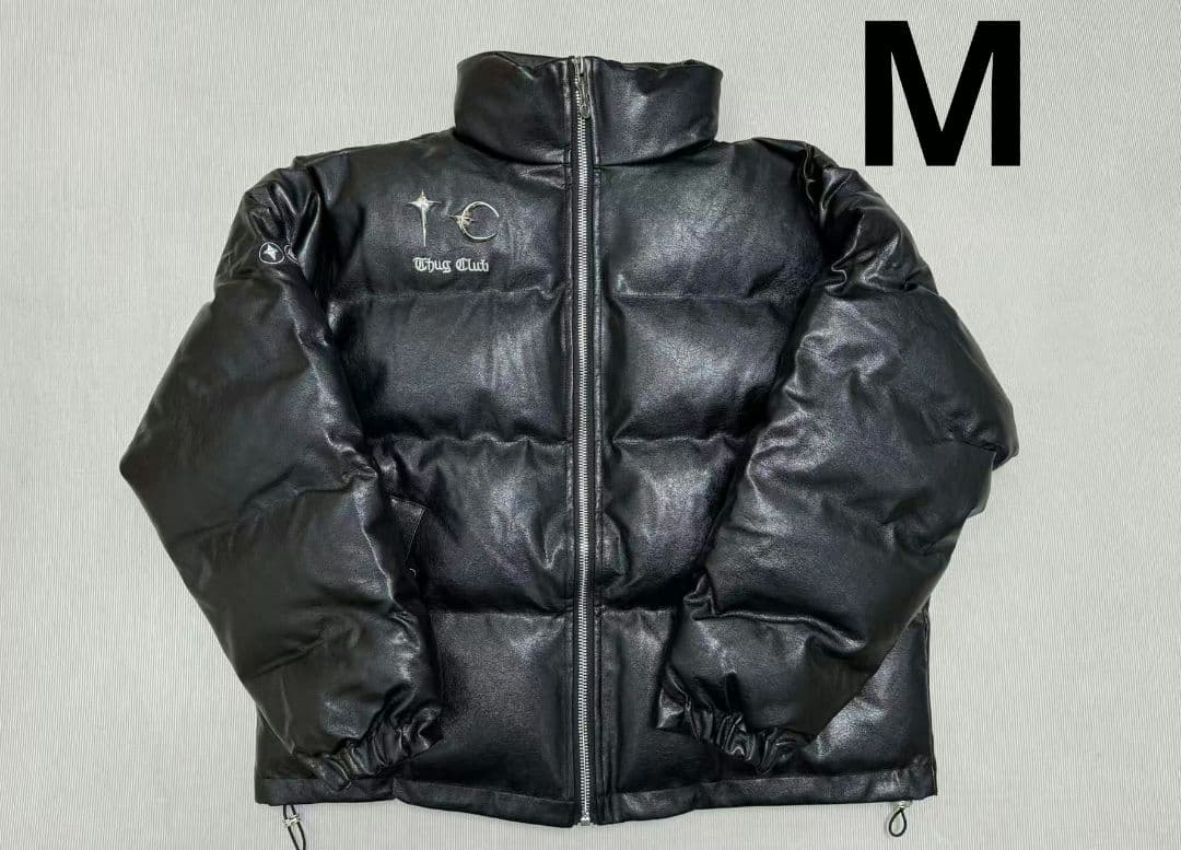 中*り様 thug club ブラック Mサイズ ダウンジャケット