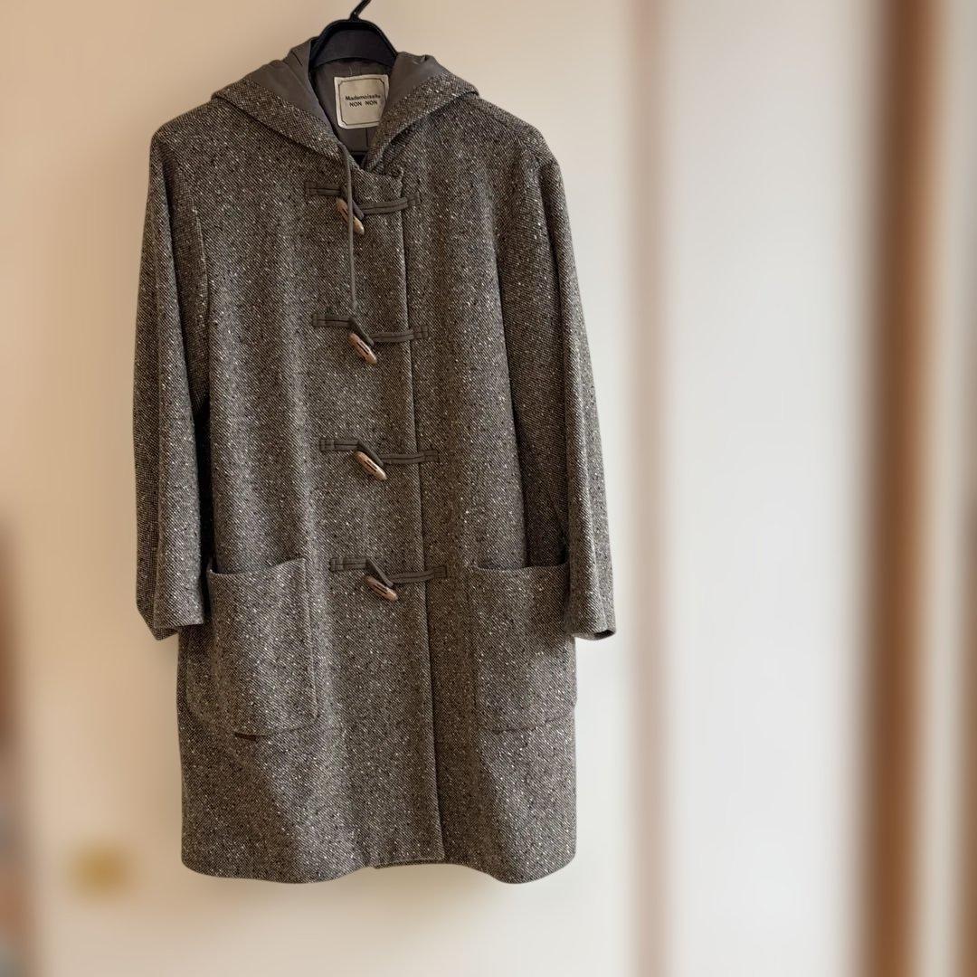 Mademoiselle NON NON ツイードコートカシミヤレトロ感あり