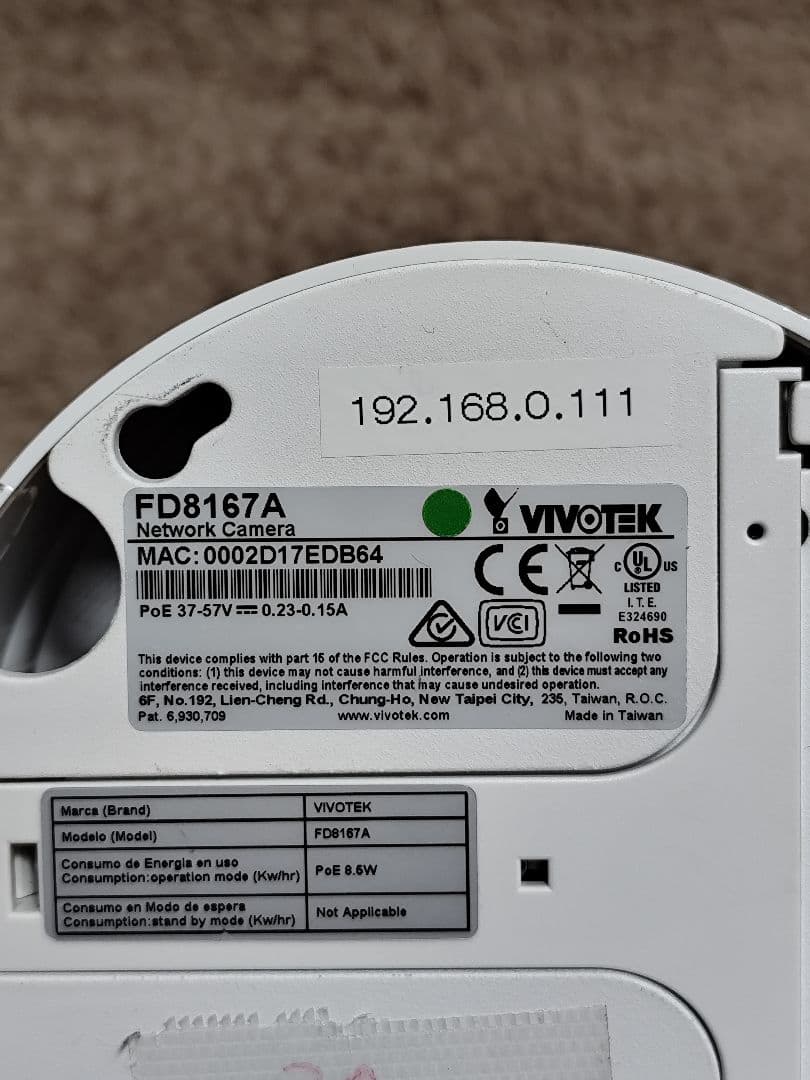 VIVOTEK FD8167A 防犯カメラ 2個セット