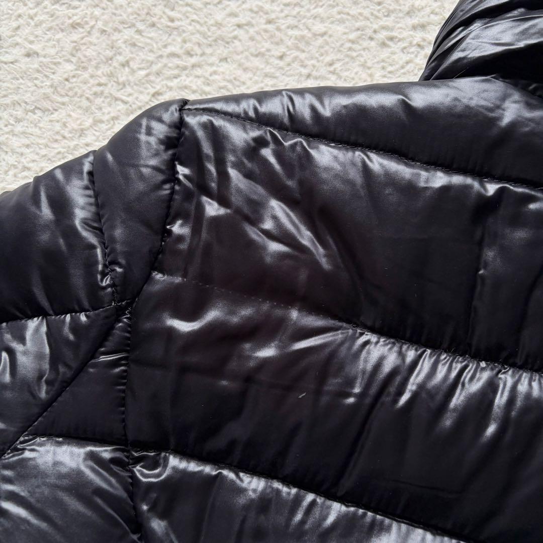 【美品】ヘルノ ライトダウンコート ロング丈 フード付き ダブルジップ 黒 XL