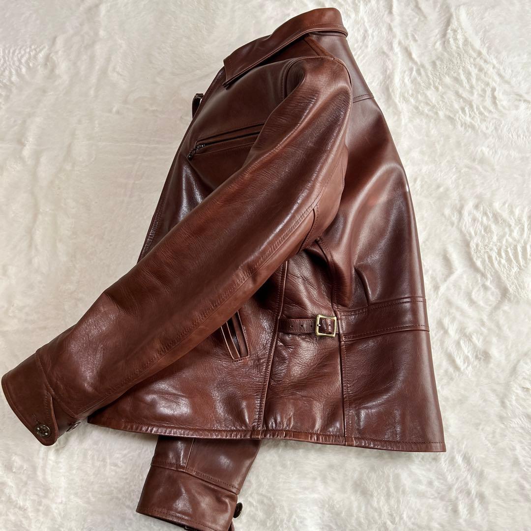 美品 Y'2 LEATHER ワイツーレザー別注品 MWS 馬革ライダース L