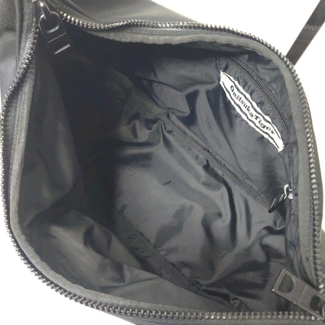 【未使用級】極美品 オニツカタイガー メッセンジャーバッグ 刺繍 ブラック トラ