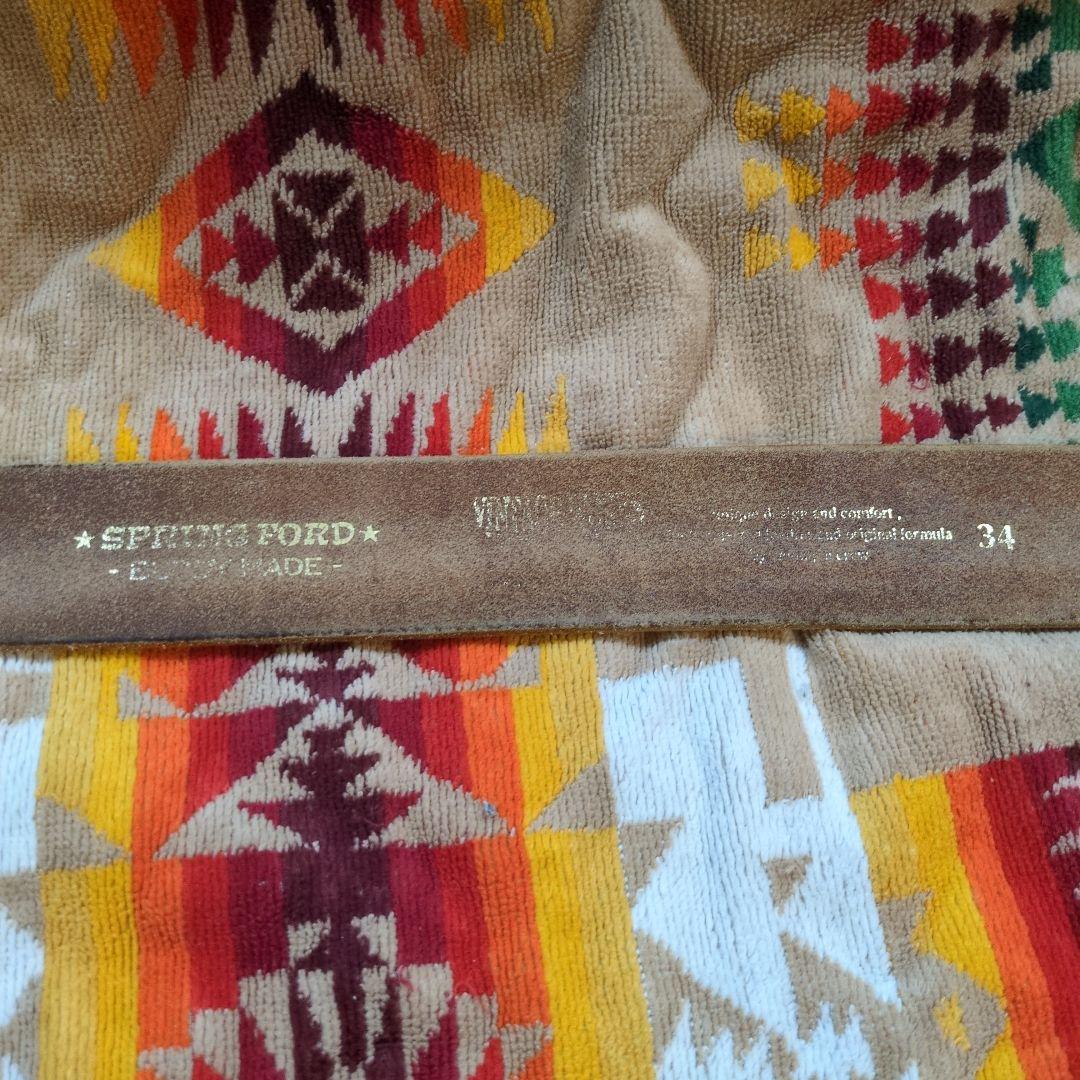 Vintage Works×BUDDY レザーベルト 34