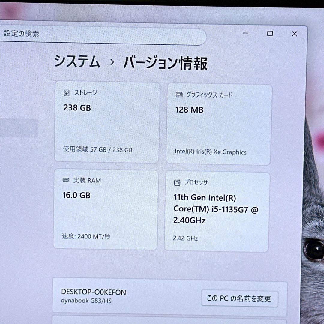 第11世代【i5搭載！G83/HS★16GB】13インチ ノートパソコン 629