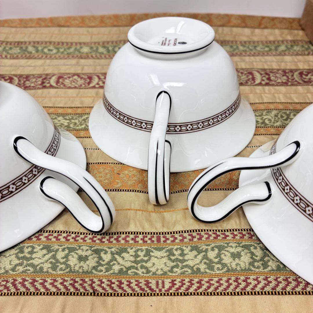 黒壺　ウェッジウッド フロレンティーンターコイズ カップ＆ソーサー　3客セット