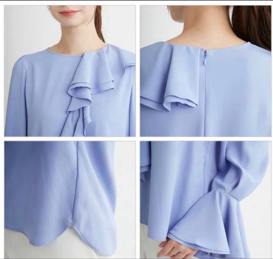 美品　アシメフリルブラウス　36 オフホワイト