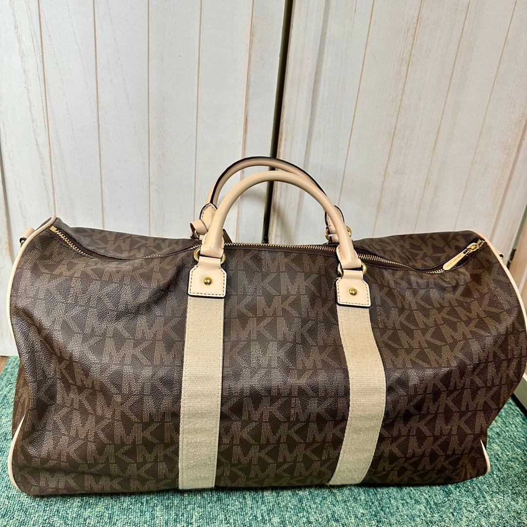 MICHAEL KORS マイケルコース 2way レザー ボストンバッグ 総柄