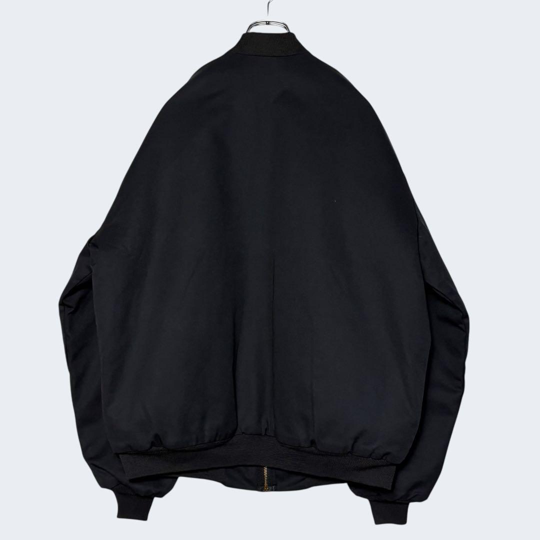 美品 USA古着 ワークジャケット ジップアップブルゾン 黒 L ジャンパー