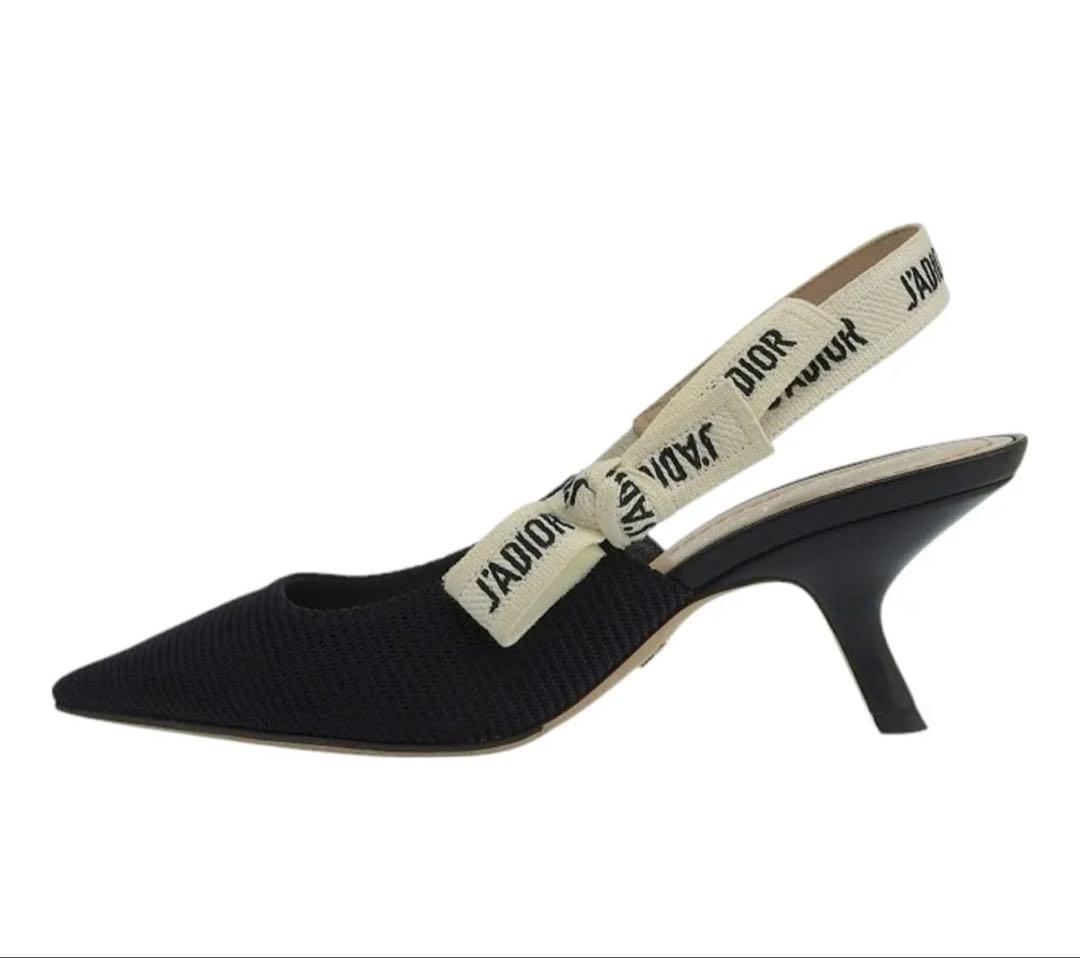 DIOR ポインテッドトゥ スリングバックパンプス　39