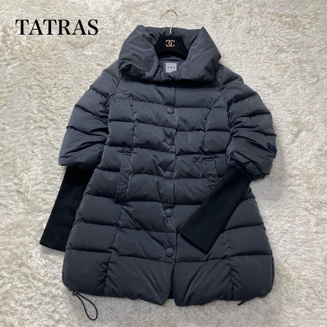 上品✨タトラス ダウンコート GAJA ワッペン 女優襟 リブ袖 01 S