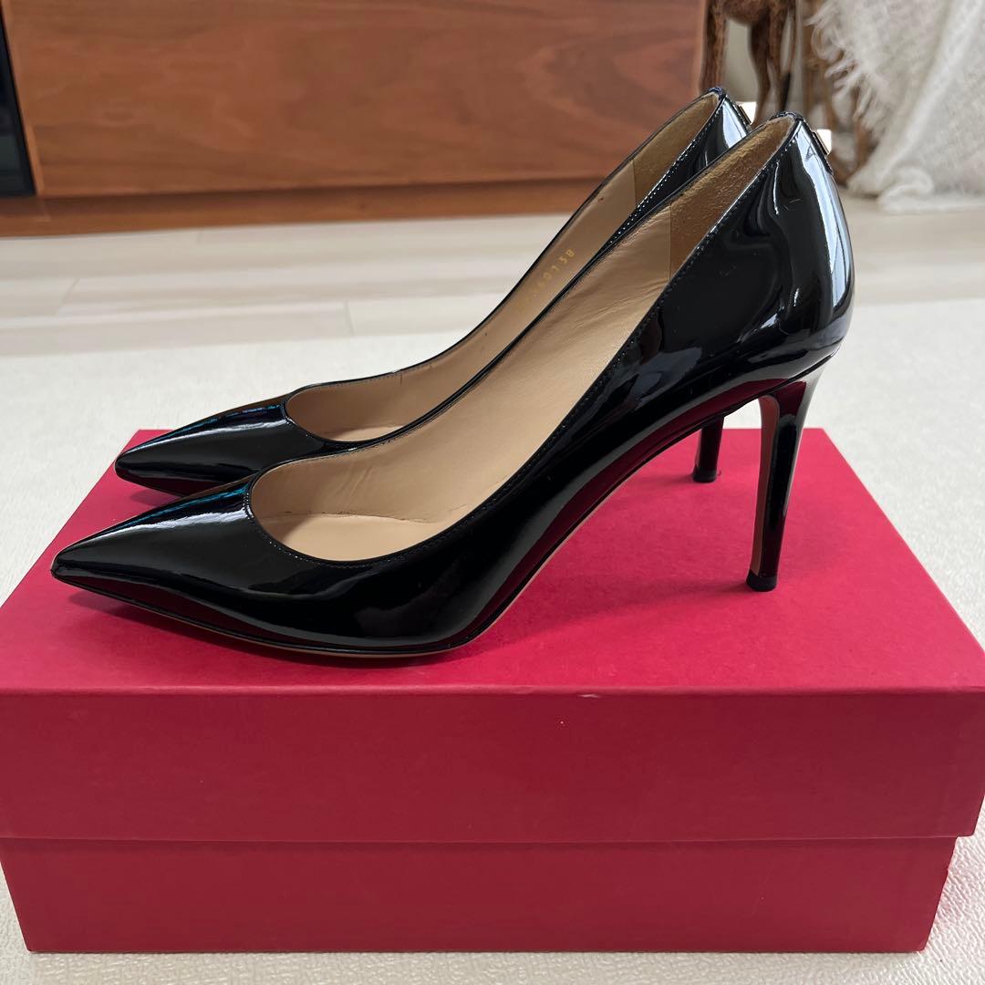 【momo】Valentino ブラックらハイヒール　38
