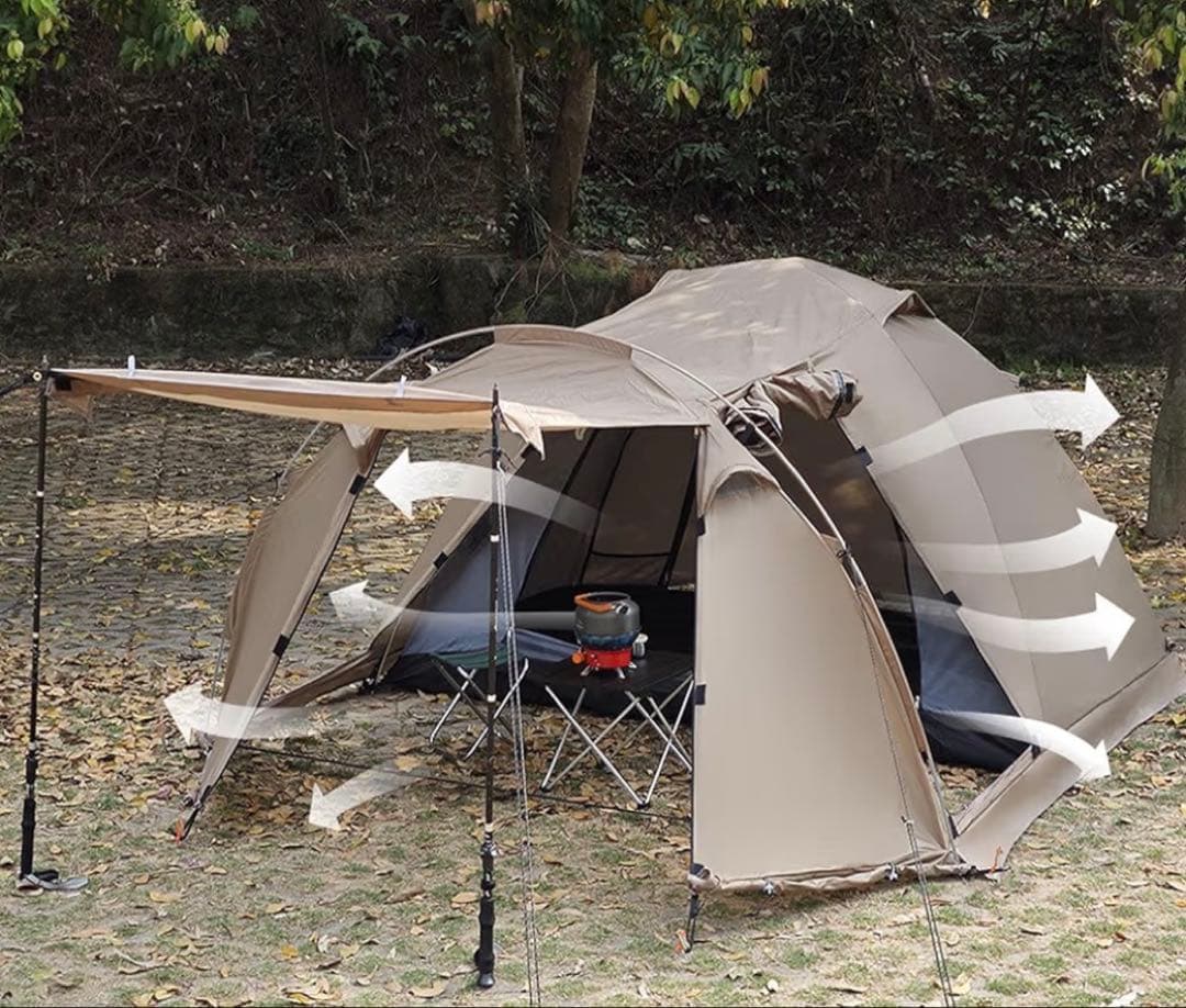 前室あり薪ストーブ設置可能テント