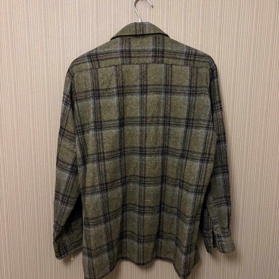 配色◎ 50s 60s SPORTS ヴィンテージ　ウールシャツ　　三角タグ