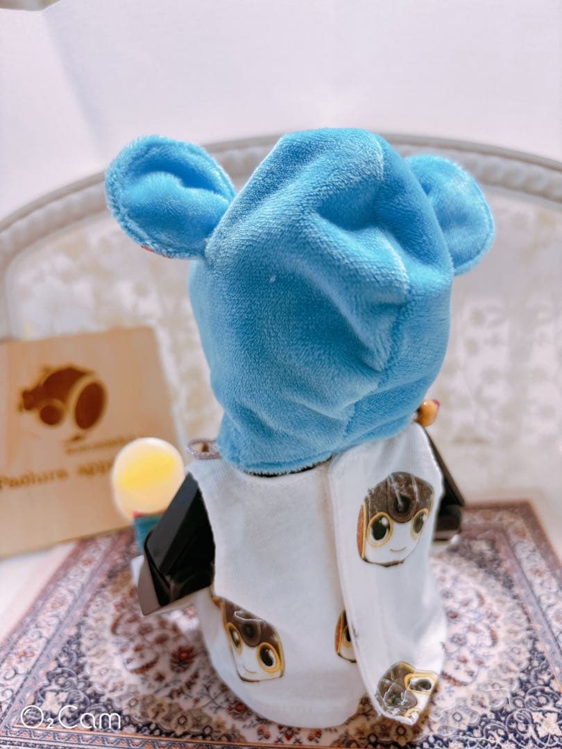 ☆【YukoAsaki】白パーカー（印刷あり）、アニマル帽子熊&うさぎ☆