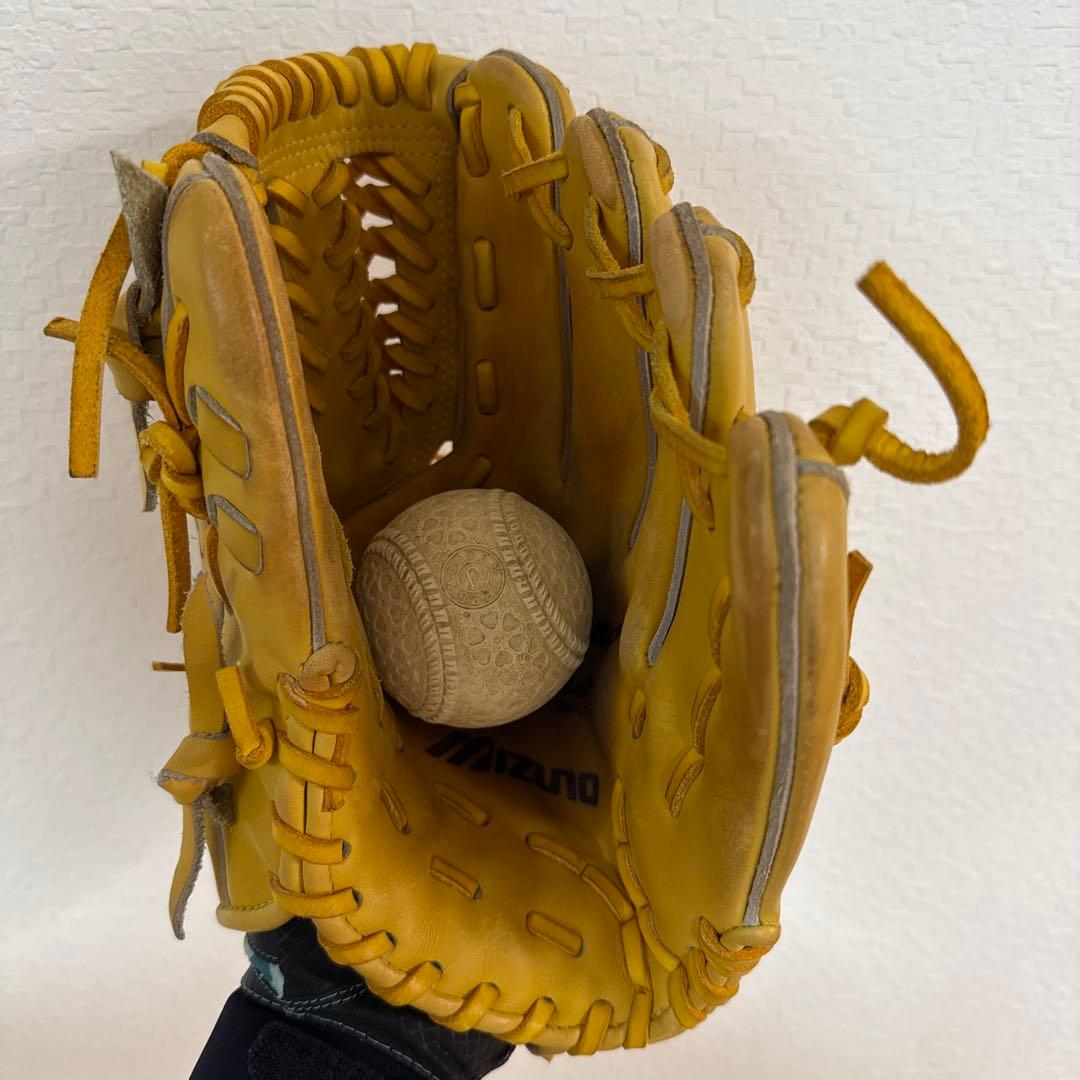 【美品】右投用 ミズノプロ グローブ 復刻版 Mラベル 軟式用