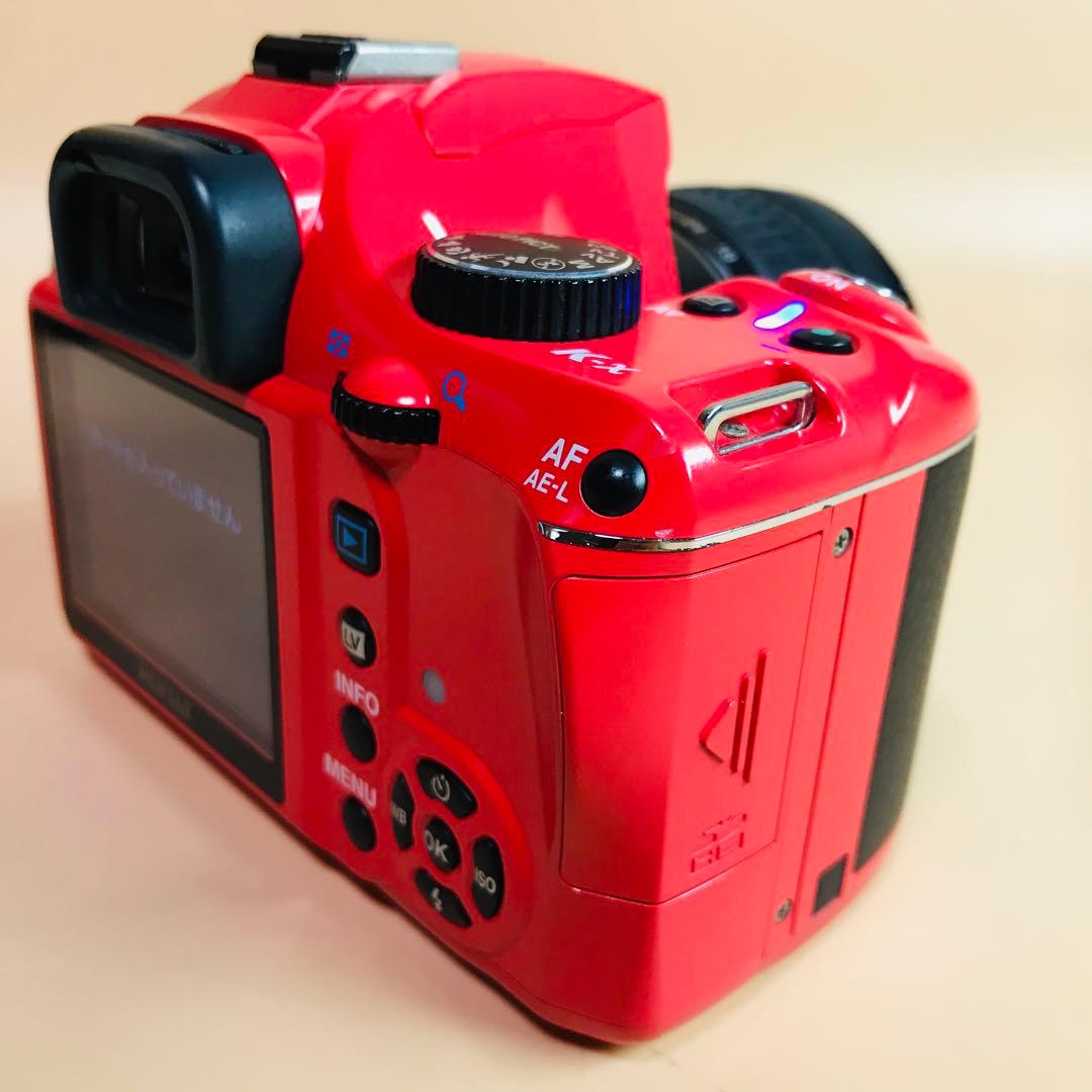 ペンタックス K-x 赤色⭐️Wi-Fi SD アダプター+単3電池4本付属