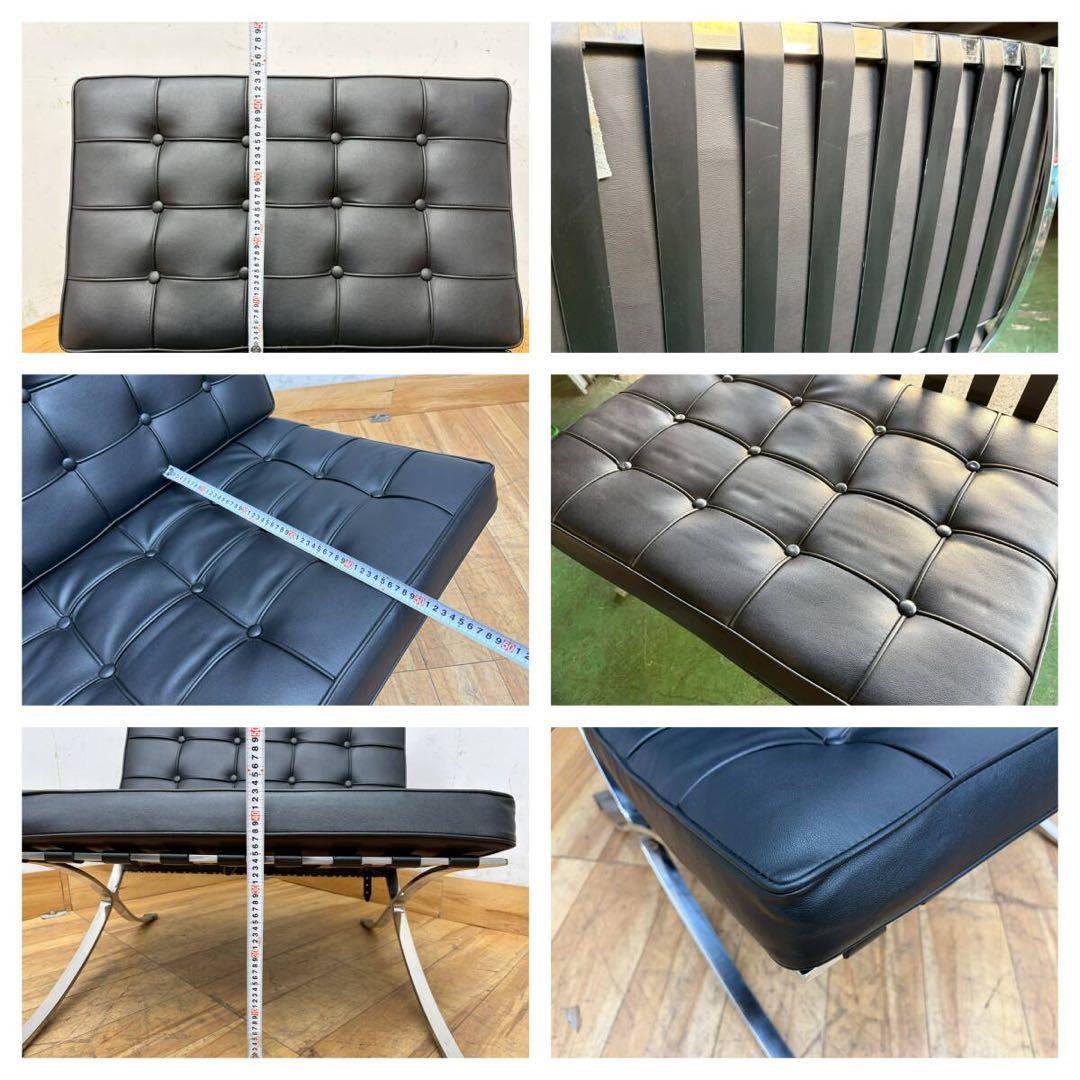 美品Barcelona Chair バルセロナチェアリプロダクト品シングルソファ