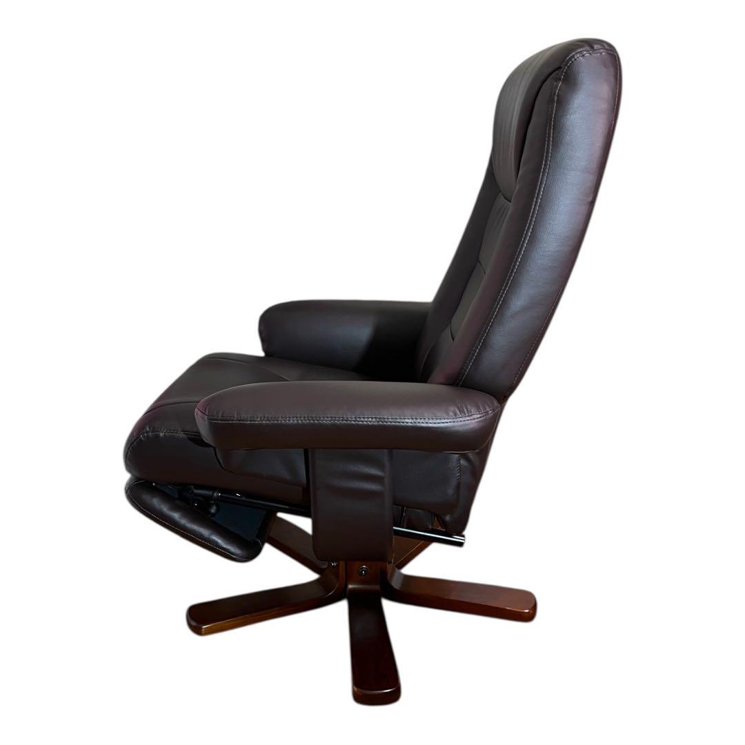 【極美品】パーソナルチェア 一人掛け ソファ オットマン付き マナベインテリア