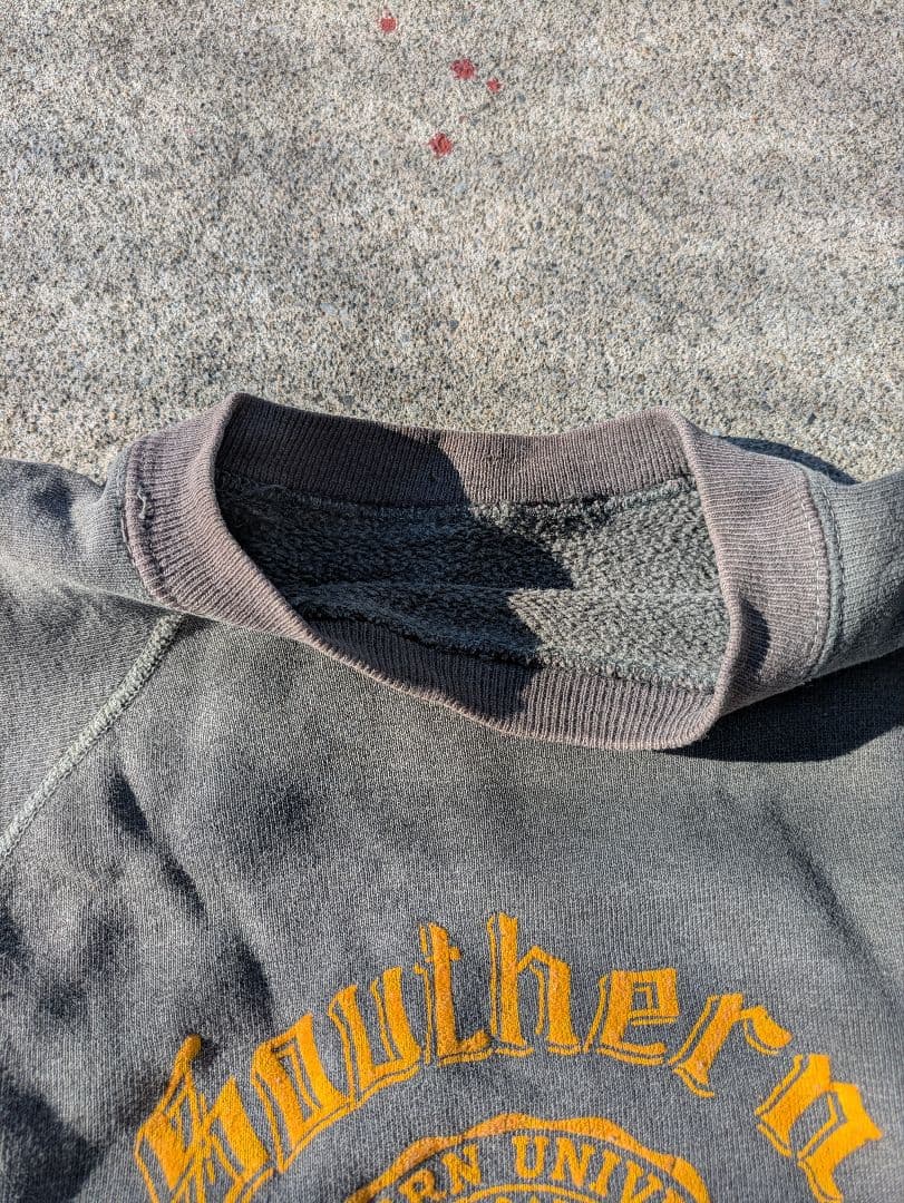 ビンテージスエット4本針 カレッジ 60年代 ブラックフェード