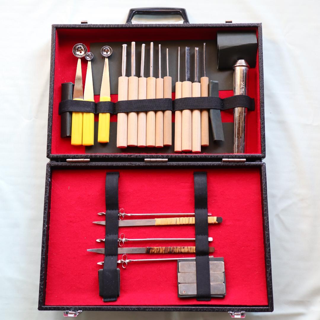 正本 ムキモノセット　全24点　坪錐10本組 　筒抜6本組　繰ヌキ3点　タズナ抜