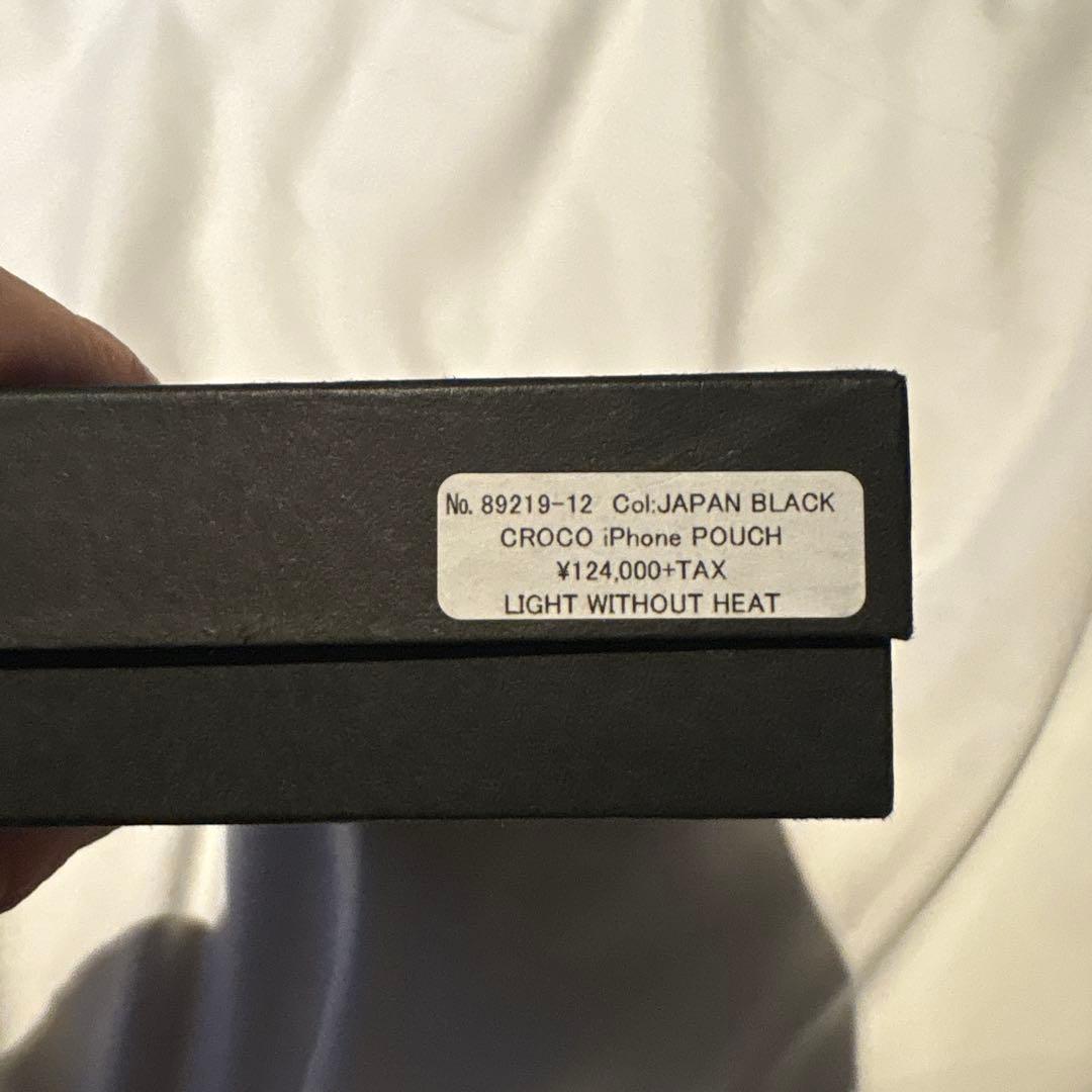 vermilionクロコダイルレザー長財布 iphoneポーチ　定価124000