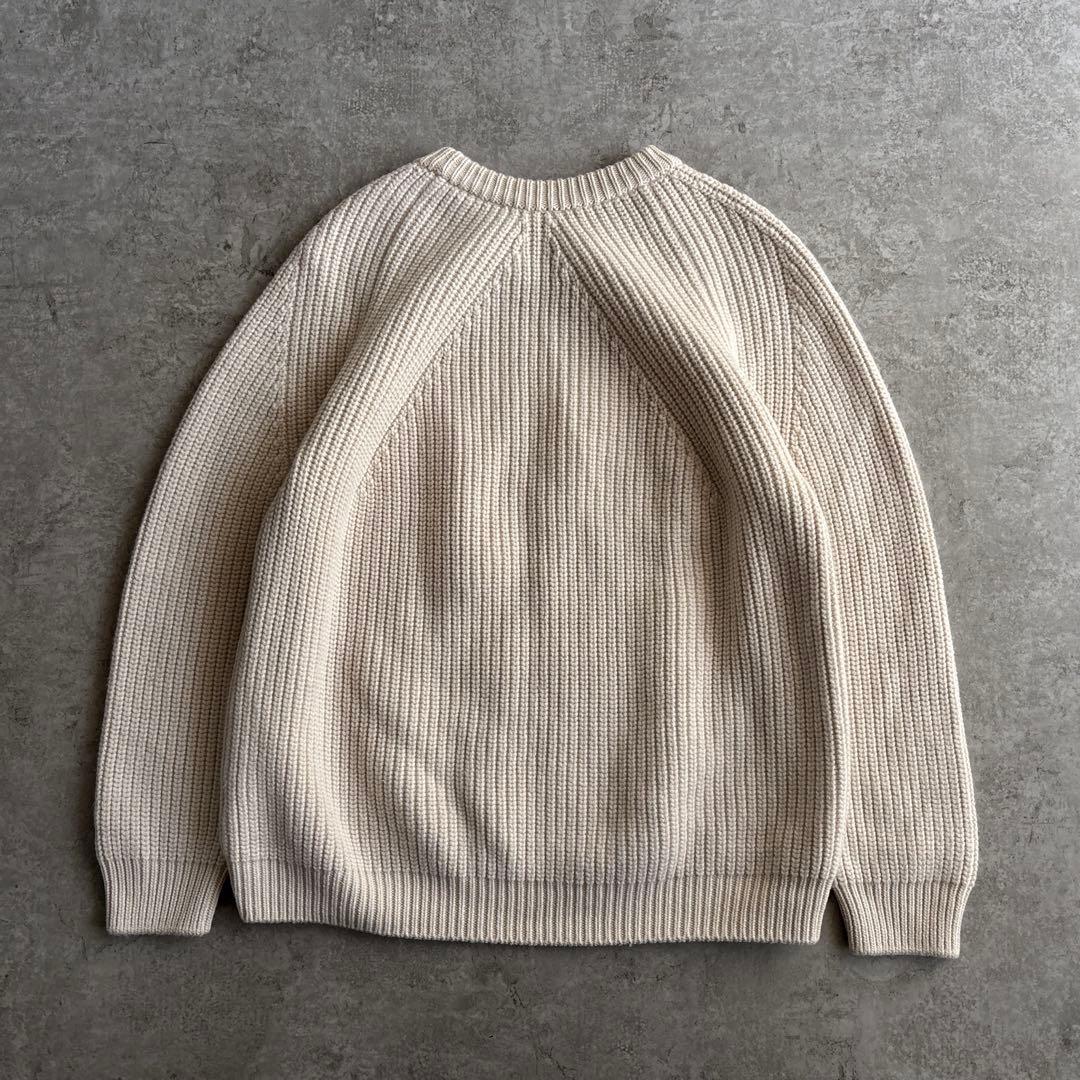 極美品■BATONER 【M】シグネチャー クルーネック ウール ニット 日本製